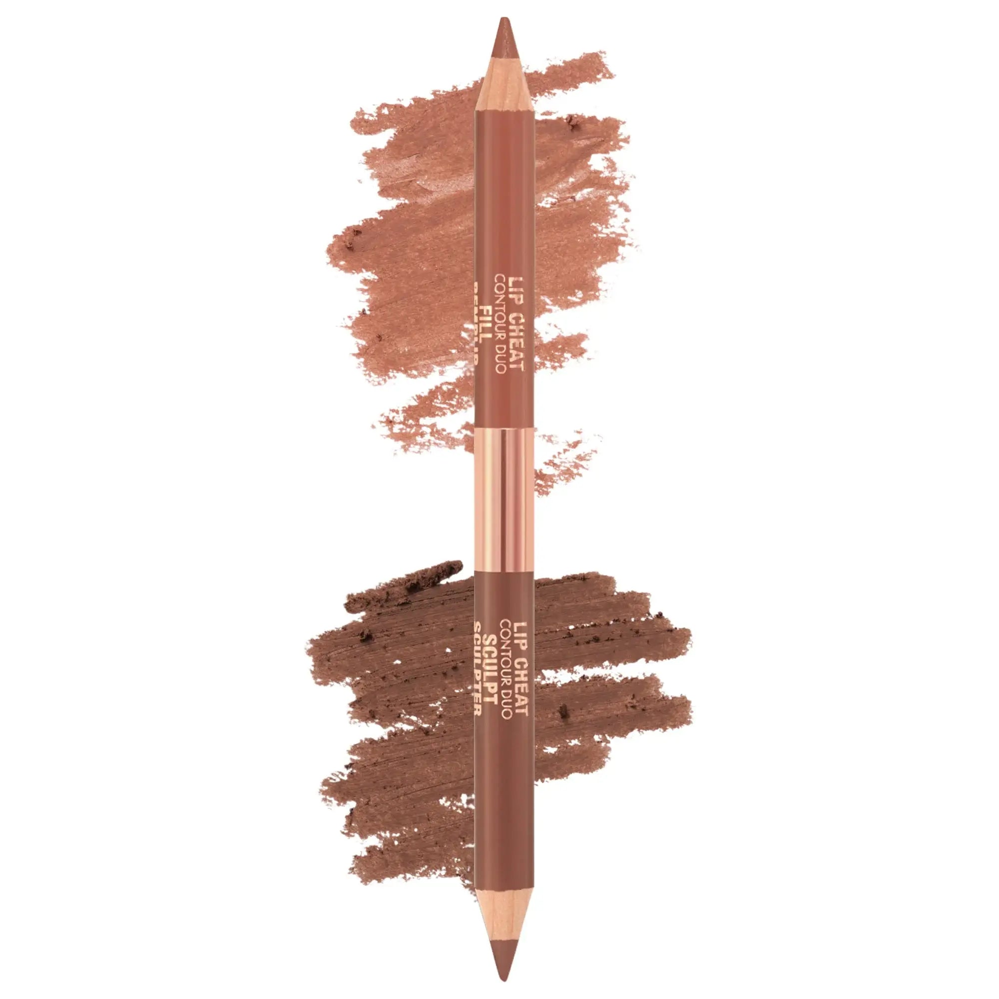 Charlotte Tilbury  Super Nudes Lip Cheat Contour Duo Lip Liner   Tan - Sculpt: Light Cool Pink Nude Fill: Nude Pink 