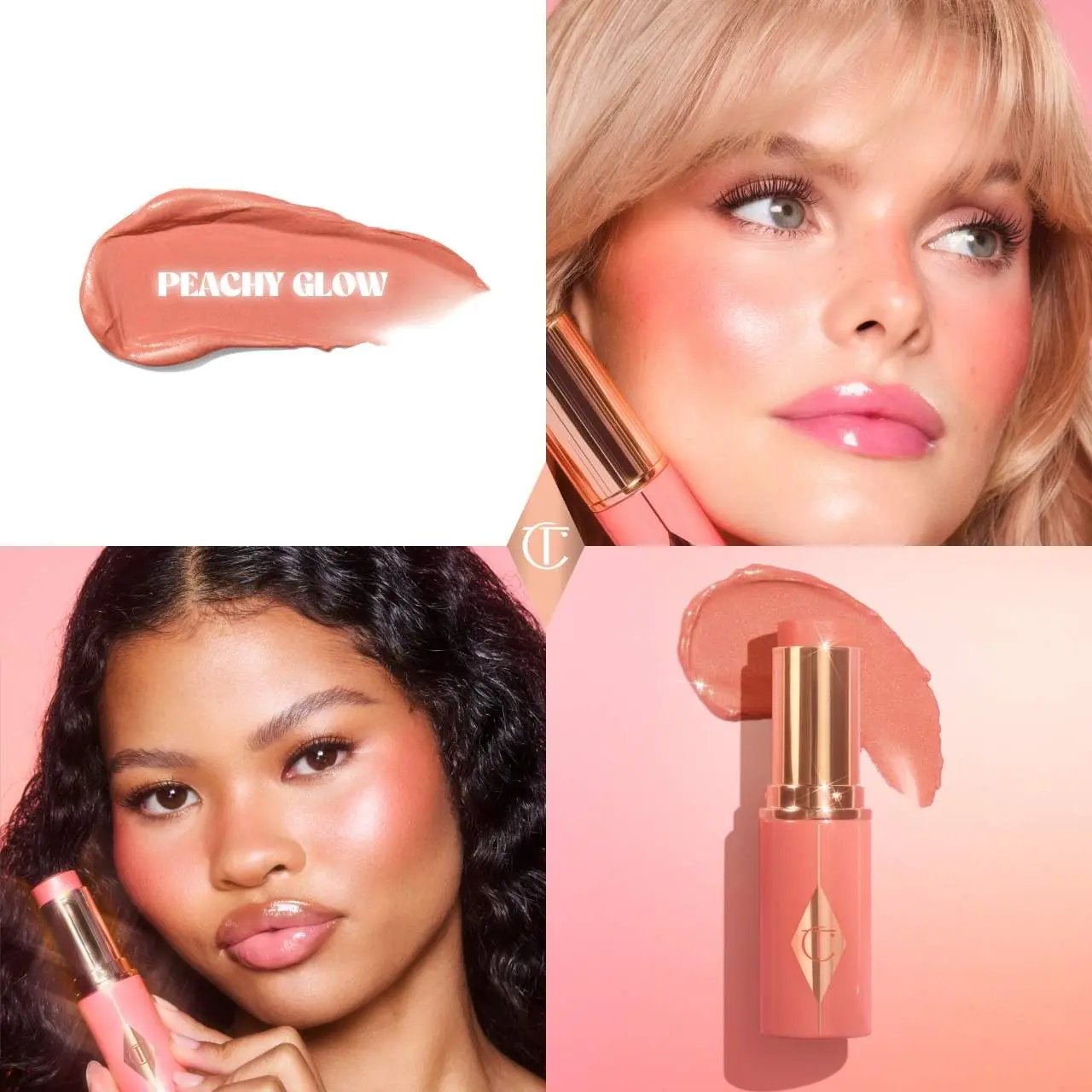 Charlotte Tilbury  Unreal Lip + Cheek Glow Blush Stick with Hyaluronic Acid    
