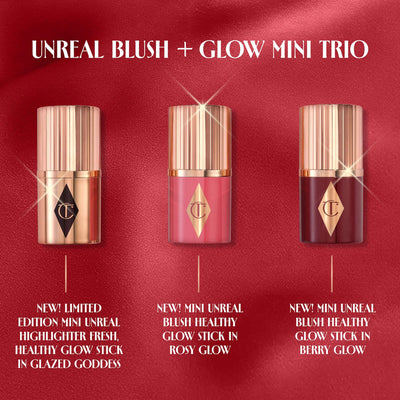 Charlotte Tilbury  Mini Unreal Blush + Glow Trio    