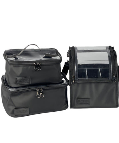 Crystal Brush Holder + Noir Pouch + Noir Pouch Petite    