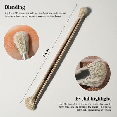 BEILI 2pcs Double Ended Makeup Brushes Foundation and Blush    