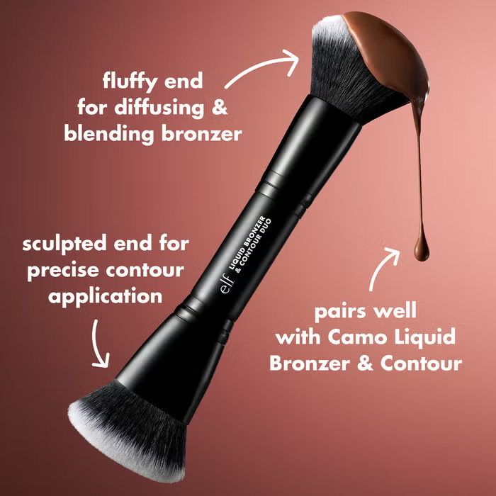 Elf Liquid Bronzer & Contour Duo Brush    