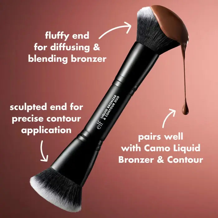 Elf Liquid Bronzer & Contour Duo Brush    