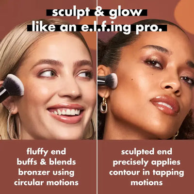 Elf Liquid Bronzer & Contour Duo Brush    