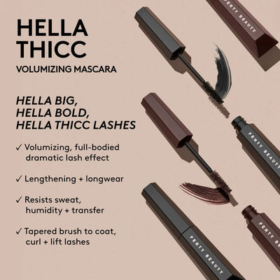 Fenty Beauty Hella Thicc Volumising Mascara- Let'z Be Blunt 10ml    