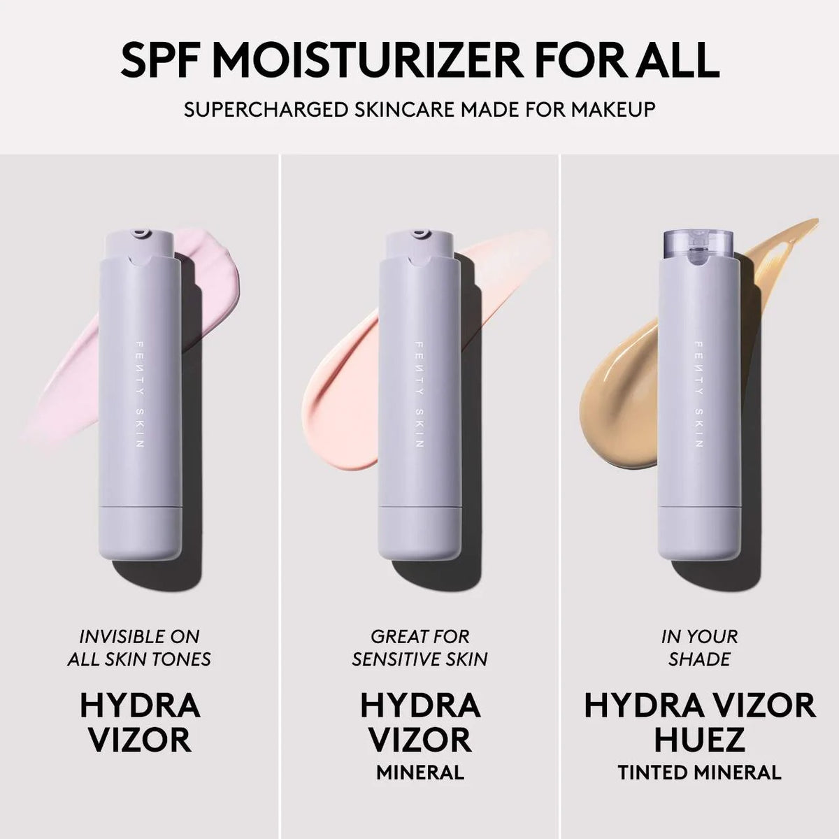 Fenty Beauty by Rihanna  Hydra Vizor Huez Tinted Moisturizer Broad Spectrum Mineral Spf 30 Sunscreen    