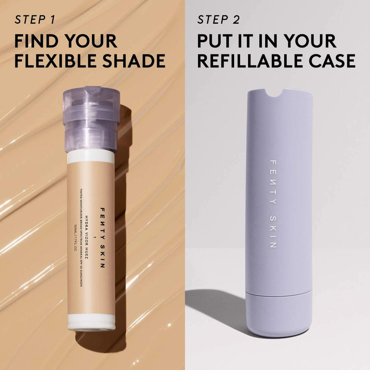 Fenty Beauty by Rihanna  Hydra Vizor Huez Tinted Moisturizer Broad Spectrum Mineral Spf 30 Sunscreen    