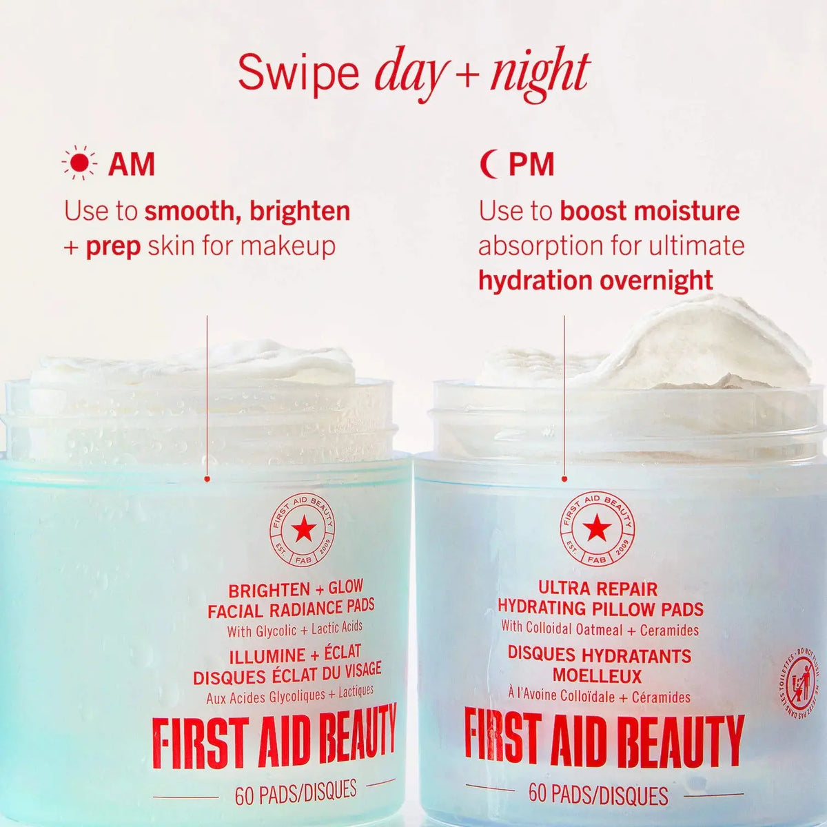First Aid Beauty Brighten + Glow Facial Radiance Pads with Glycolic + Lactic Acids    
