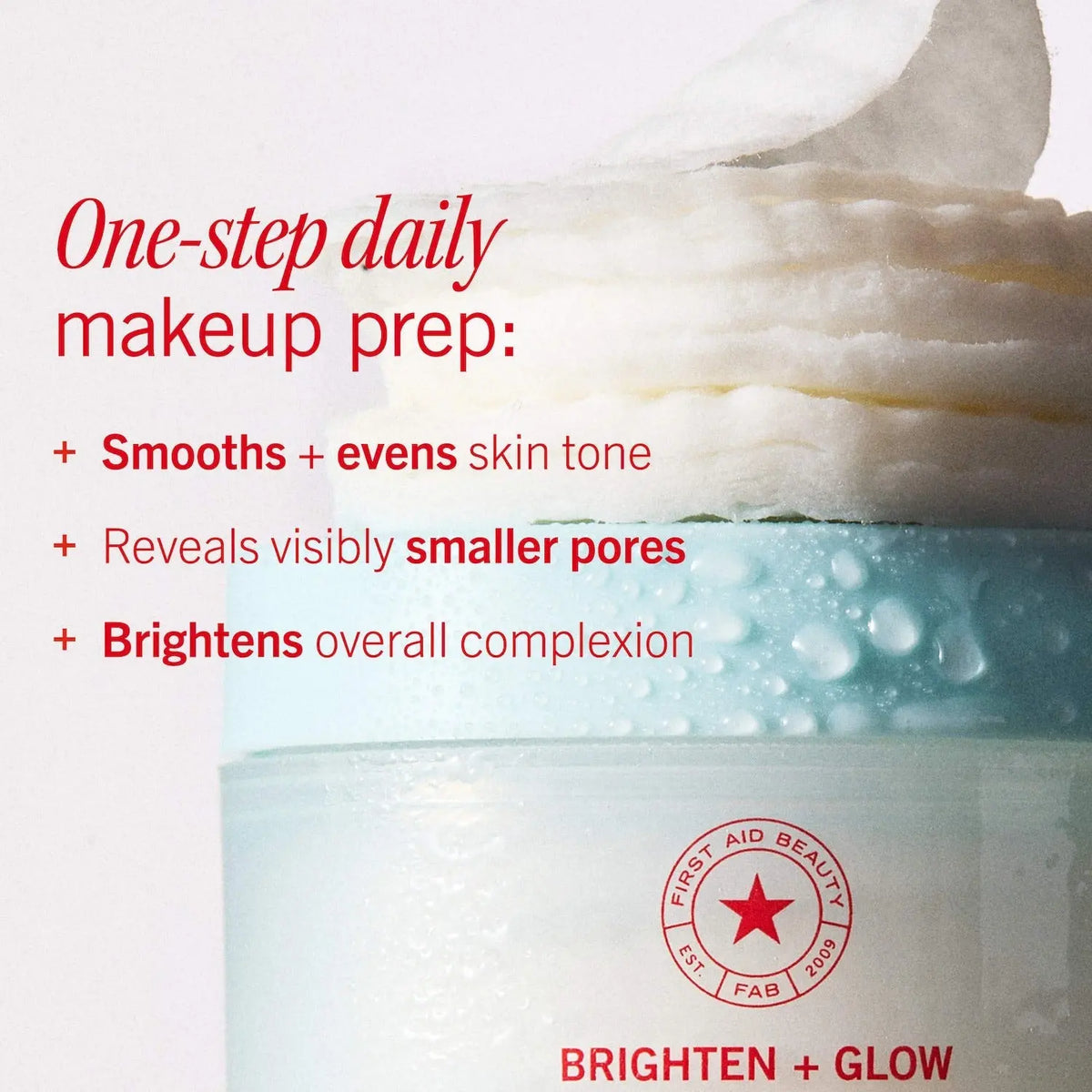 First Aid Beauty Brighten + Glow Facial Radiance Pads with Glycolic + Lactic Acids    