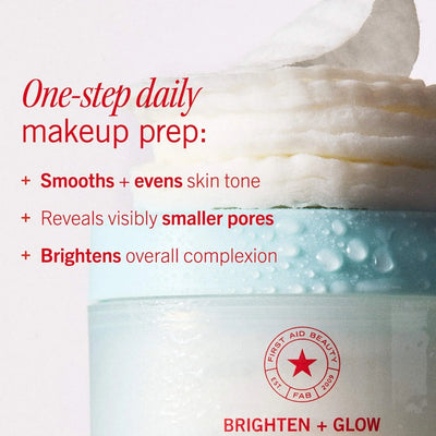 First Aid Beauty Brighten + Glow Facial Radiance Pads with Glycolic + Lactic Acids    