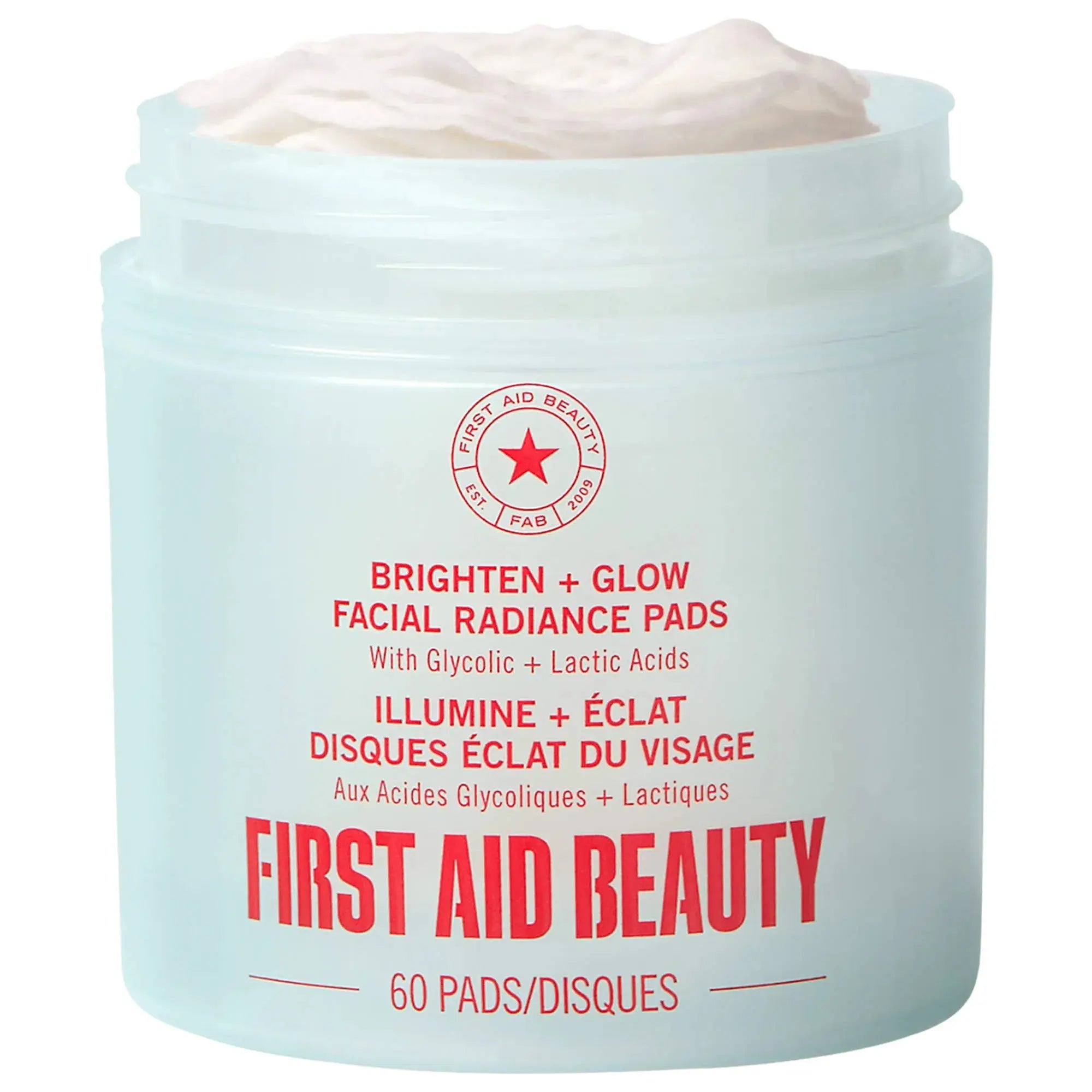 First Aid Beauty Brighten + Glow Facial Radiance Pads with Glycolic + Lactic Acids    