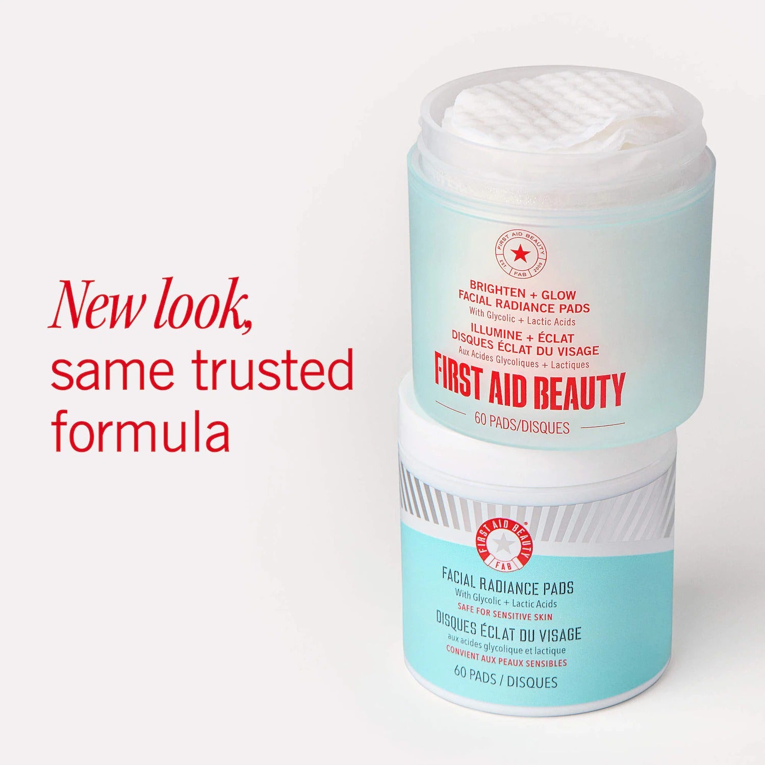 First Aid Beauty Brighten + Glow Facial Radiance Pads with Glycolic + Lactic Acids    