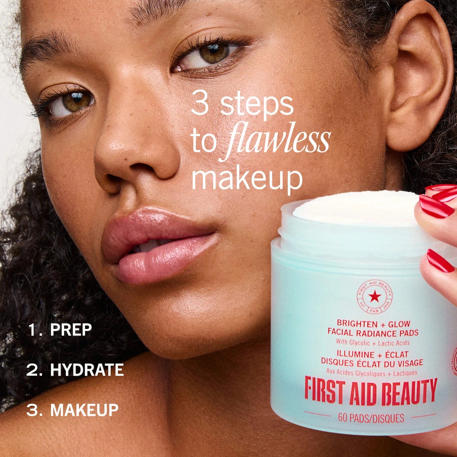 First Aid Beauty Brighten + Glow Facial Radiance Pads with Glycolic + Lactic Acids    