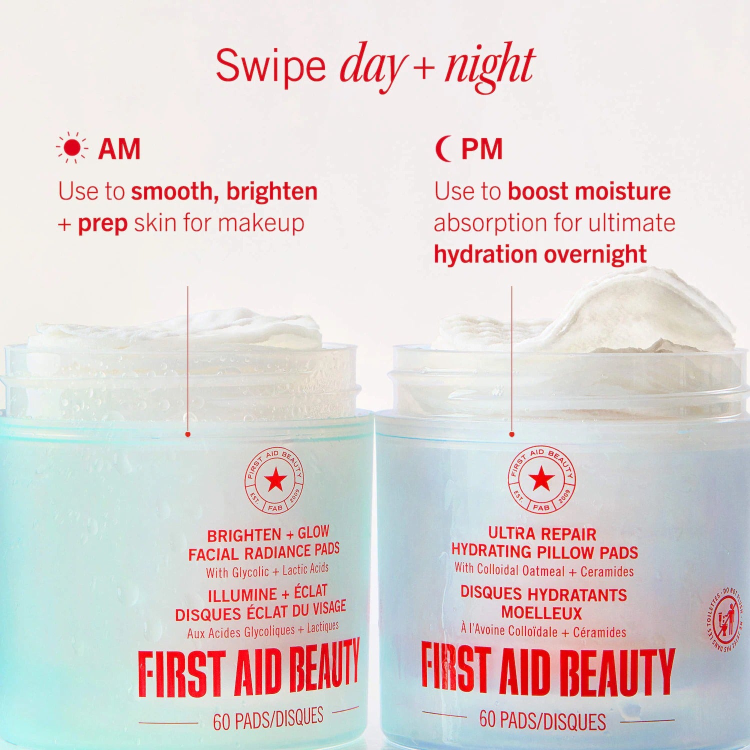 First Aid Beauty Brighten + Glow Facial Radiance Pads with Glycolic + Lactic Acids    