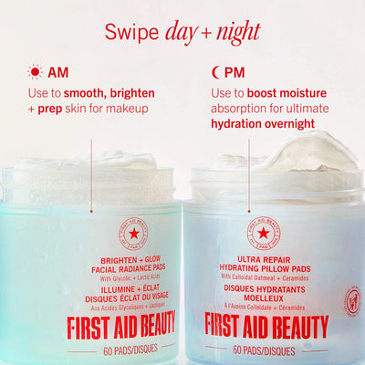 First Aid Beauty Brighten + Glow Facial Radiance Pads with Glycolic + Lactic Acids    