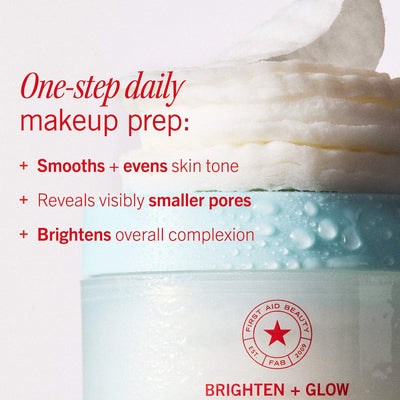 First Aid Beauty Brighten + Glow Facial Radiance Pads with Glycolic + Lactic Acids    