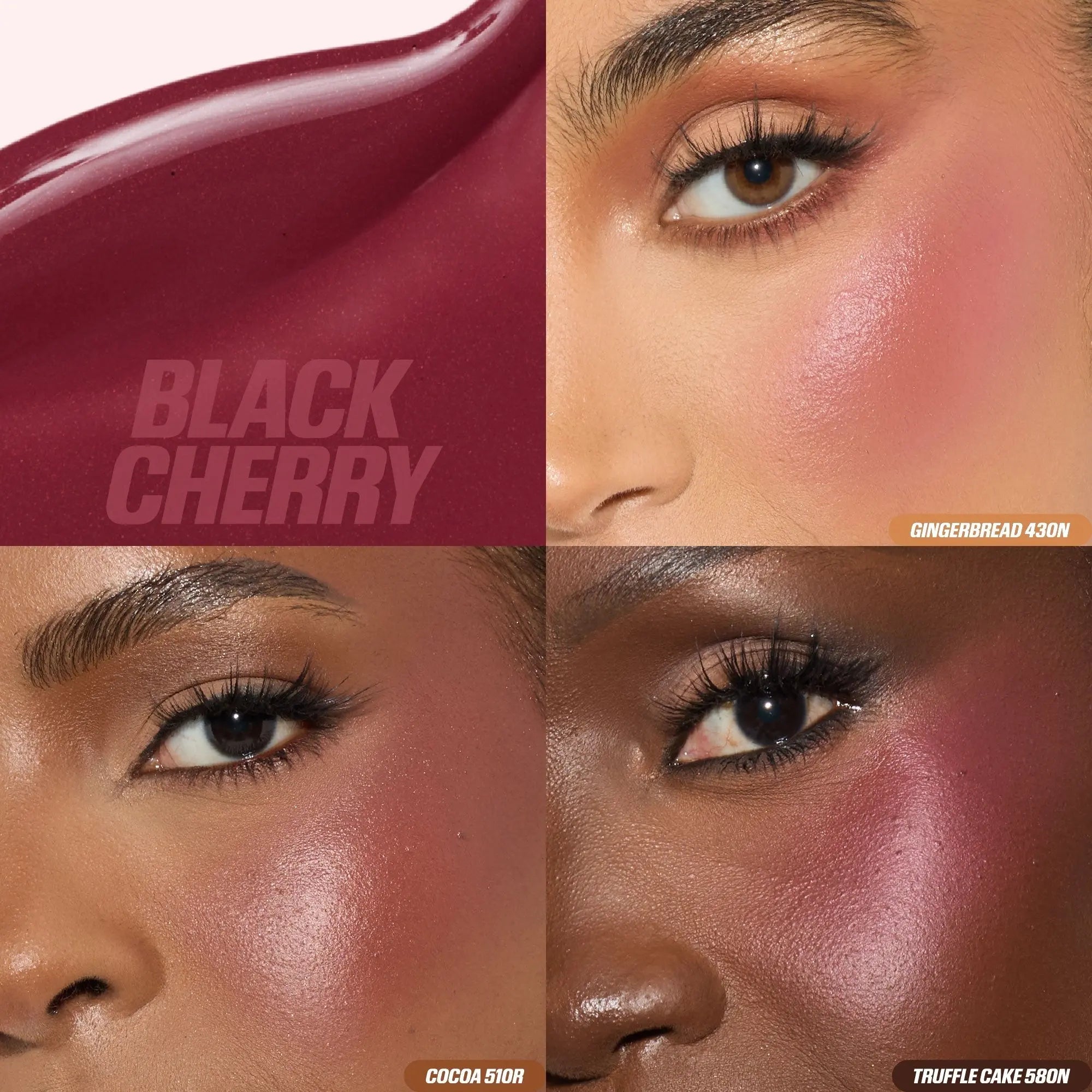 HUDA BEAUTY Baby Blush Duo Intense Mocktail - Black Cherry + Intense Guava    