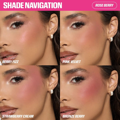 HUDA BEAUTY Blush Filter Palette Rose Berry, Diffusing Brush and Tote Bag    