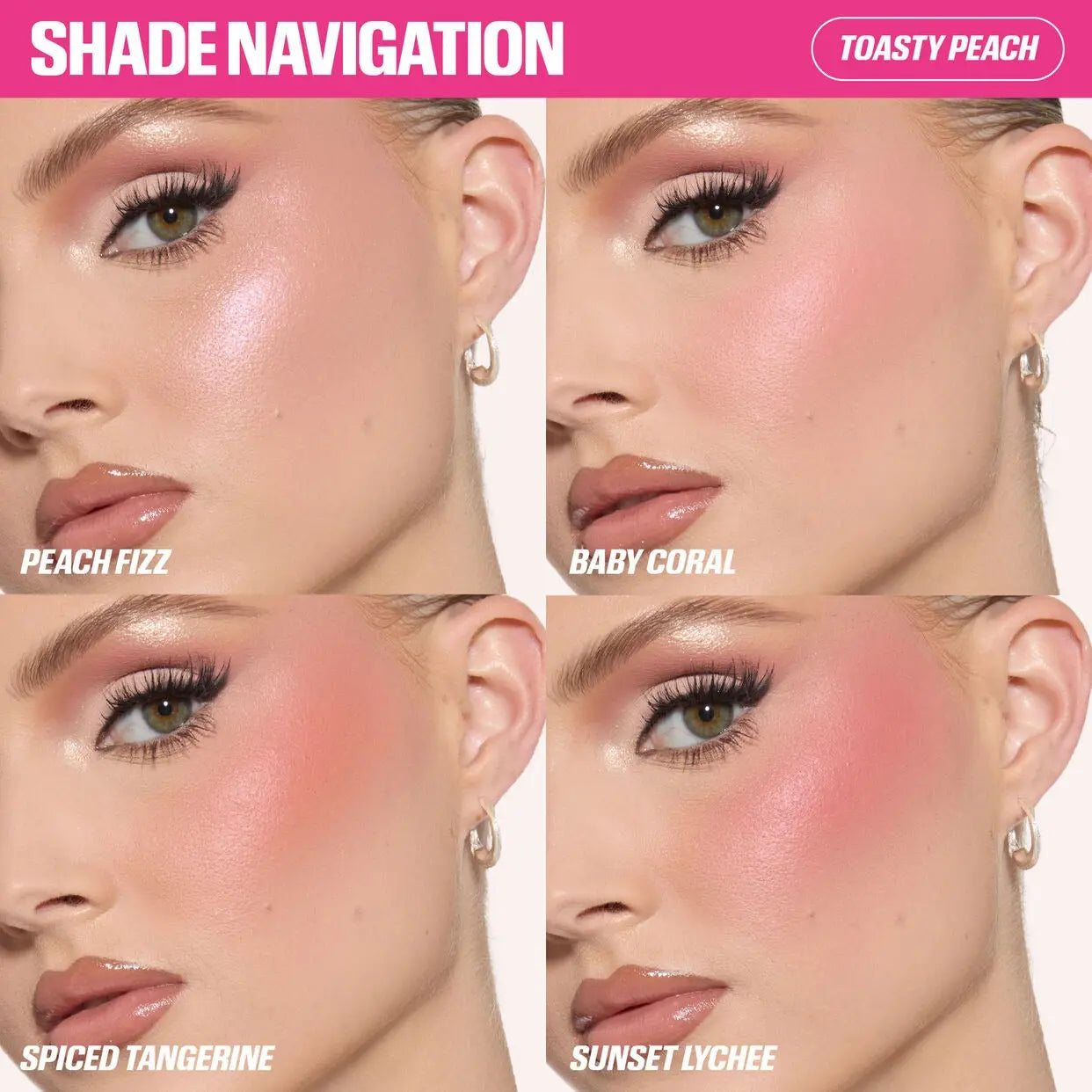 HUDA BEAUTY Blush Filter Palette Rose Berry, Diffusing Brush and Tote Bag    