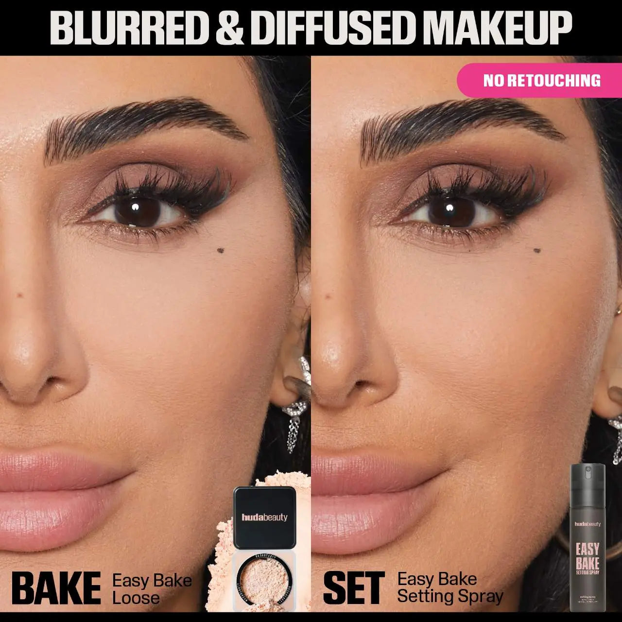 HUDA BEAUTY  Easy Bake Blurring Setting Spray with 16-Hour Wear (30ml)    