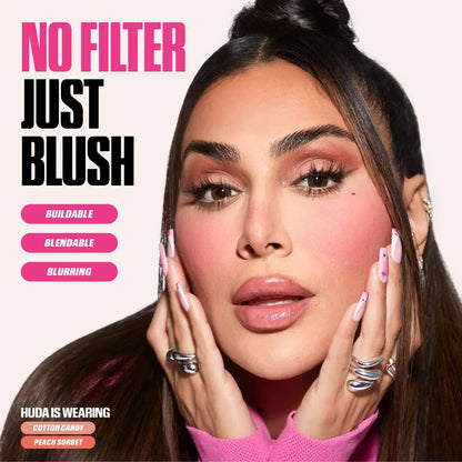 HUDA BEAUTY Mini Baby Blush Cotton Candy and Peach Sorbet    