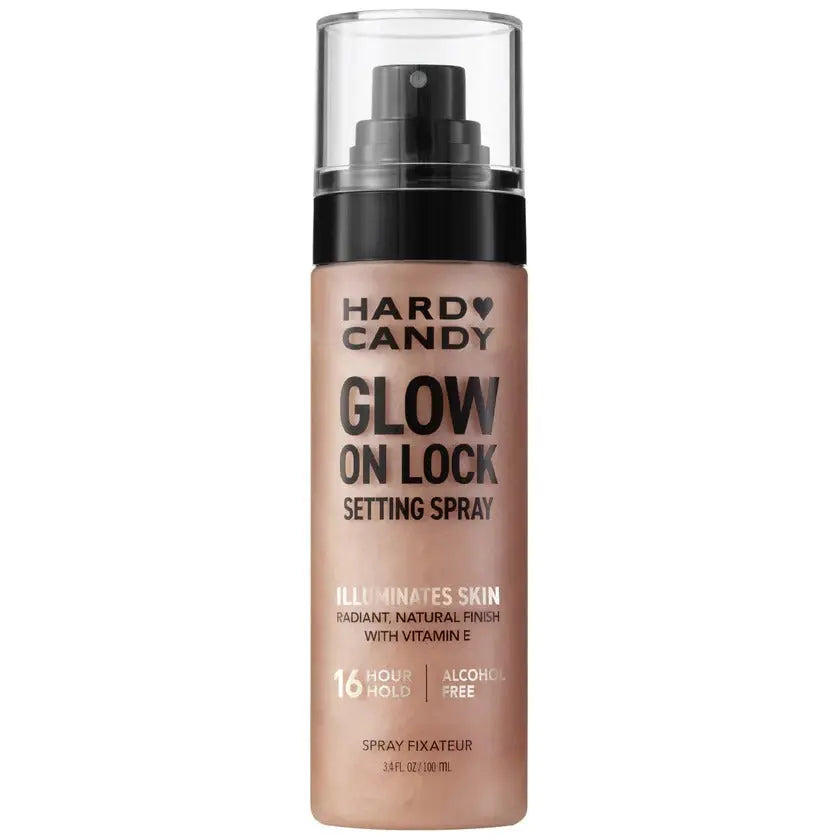 Hard Candy Glow on Lock setting spray    