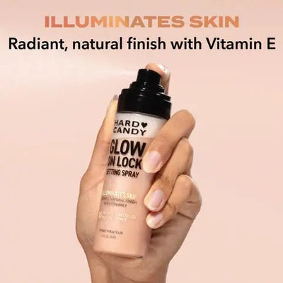 Hard Candy Glow on Lock setting spray    
