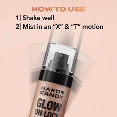 Hard Candy Glow on Lock setting spray    