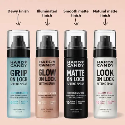 Hard Candy Glow on Lock setting spray    