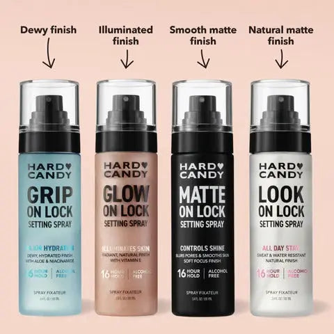 Hard Candy Glow on Lock setting spray    