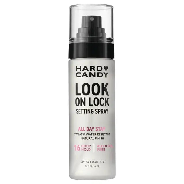 Hard candy Look on Lock setting spray    