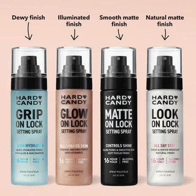 Hard Candy Glow on Lock setting spray    