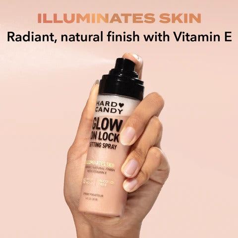 Hard Candy Glow on Lock setting spray    
