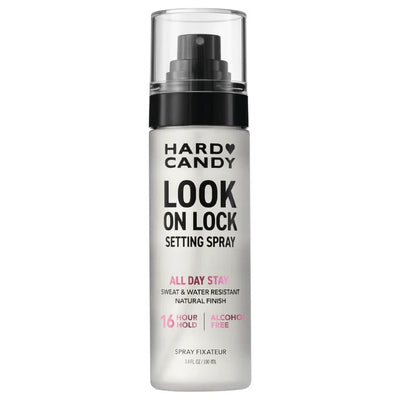 Hard candy Look on Lock setting spray    