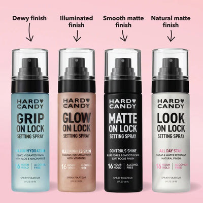 Hard candy Look on Lock setting spray    