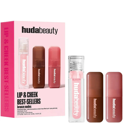 Huda Beauty Bronze Nudes Lip And Cheek Best Sellers    