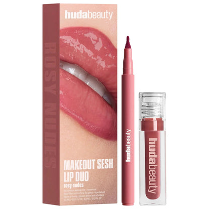 HUDA BEAUTY - Make Out Sesh Lip Stain and Lip Gloss Duos    