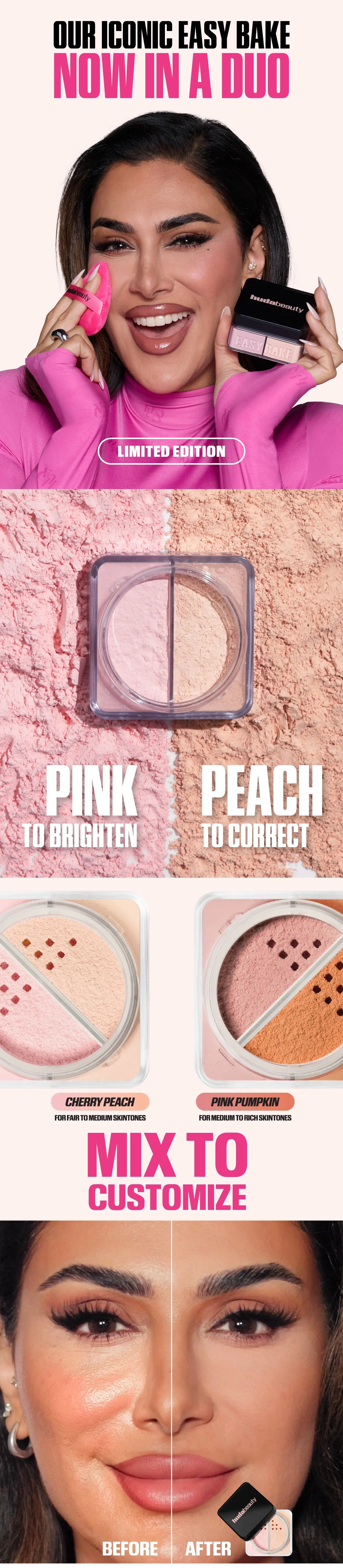 Huda beauty Easy Bake Duo Loose Powder    