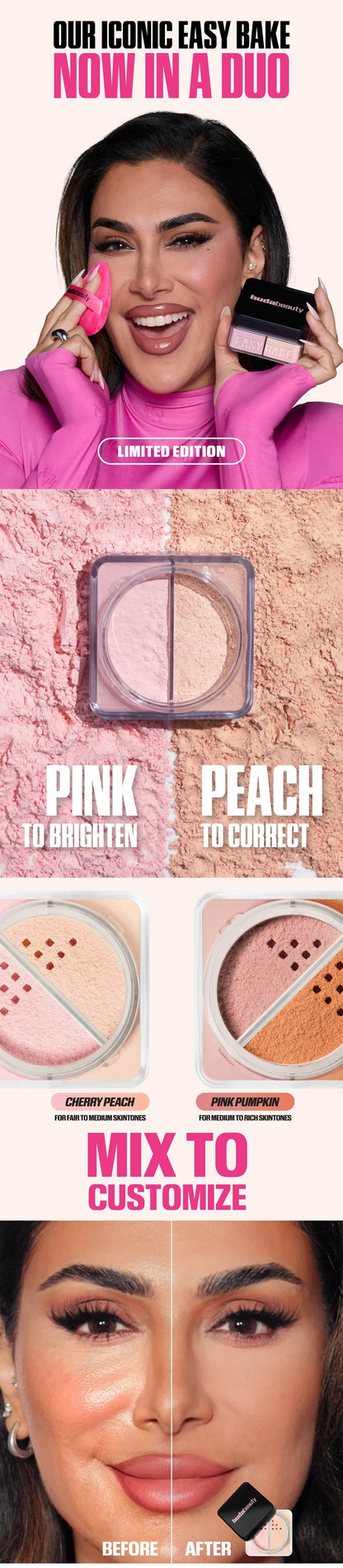 Huda beauty Easy Bake Duo Loose Powder    