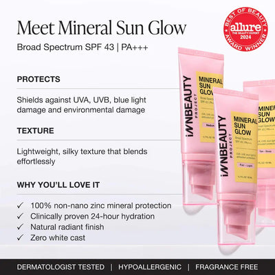 INNBEAUTY PROJECT Mineral Sun Glow Broad Spectrum Sunscreen SPF 43    