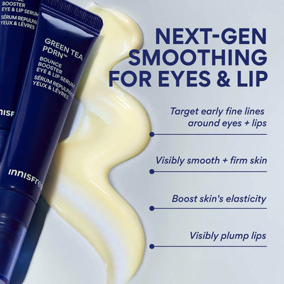 Innisfree  Green Tea PDRN Smoothing Eye & Lip Serum for Fine Lines + Wrinkles    