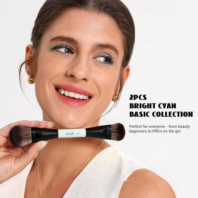 Jessup 2pcs Double Ended Makeup Brushes    