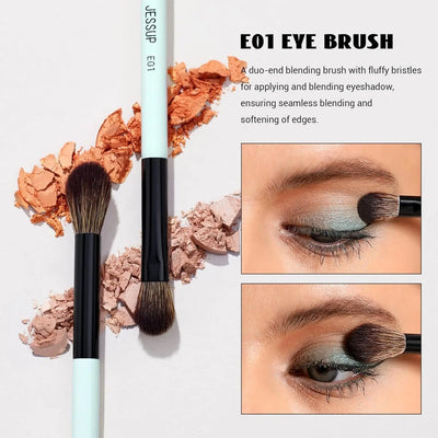 Jessup 2pcs Double Ended Makeup Brushes    