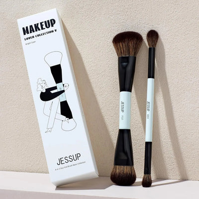 Jessup 2pcs Double Ended Makeup Brushes    