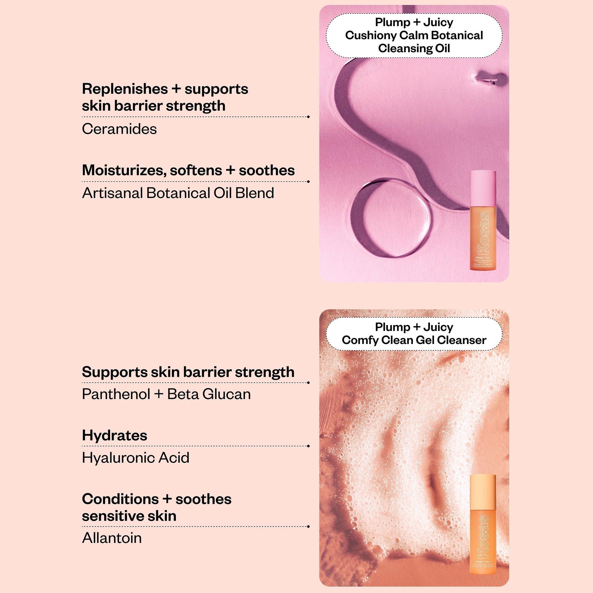 KOSAS Plump + Juicy Double Cleansing System    