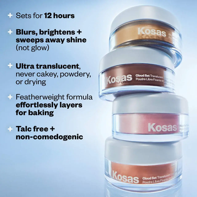 Kosas  Cloud Set Loose Translucent Talc-Free Setting + Blurring Powder    