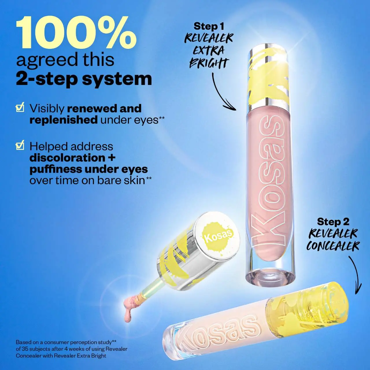 Kosas  Revealer Extra Bright Serum-Powered Color Correctors for Dark Circles    