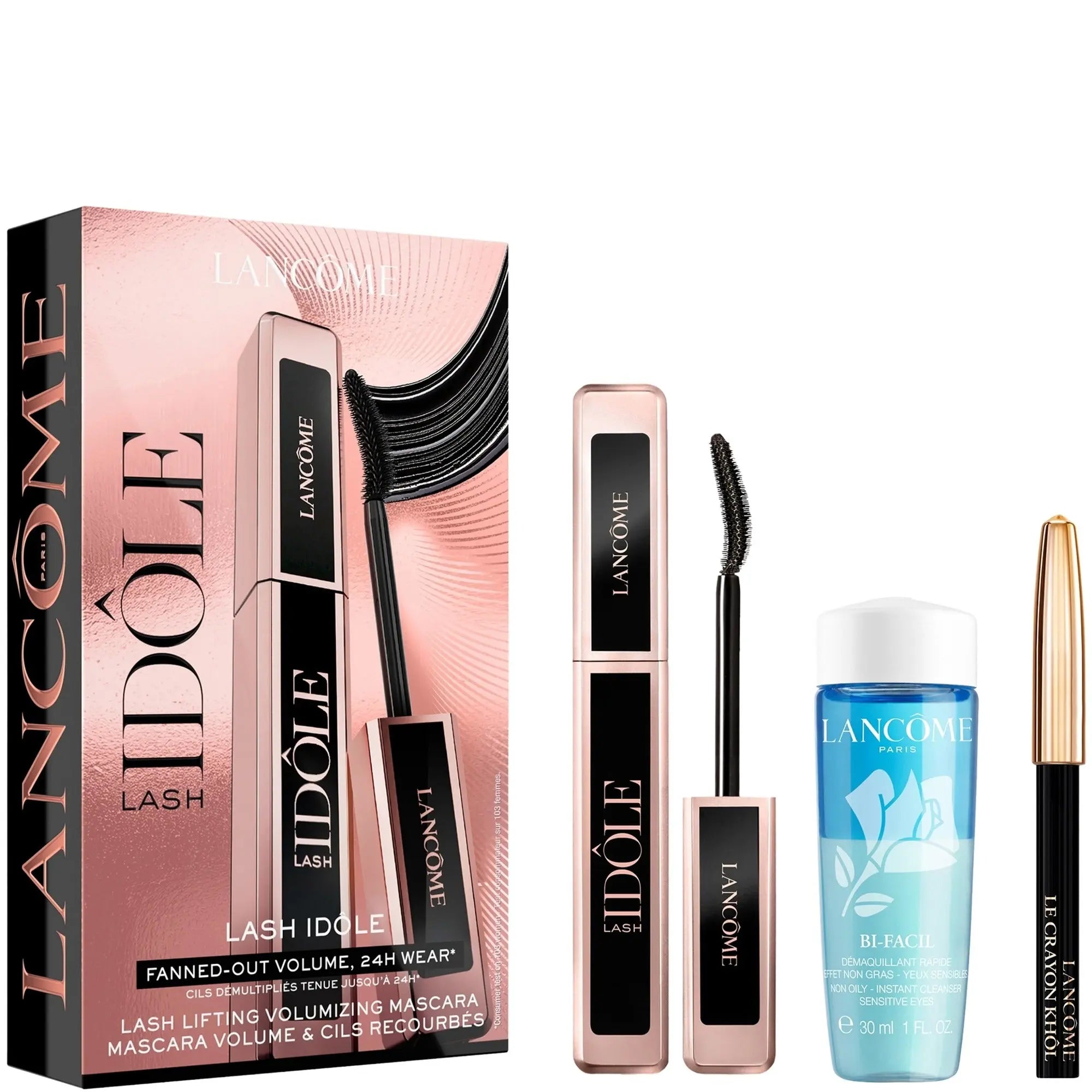 Lancôme Lash Idole Mascara, Khol Liner and Mini Bifacil Set    