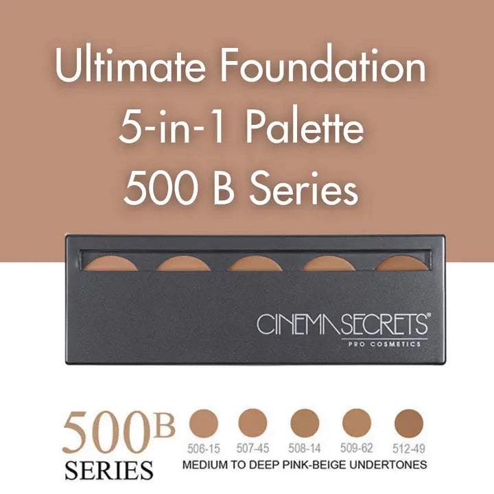 Light-Med Pink-Beige Undertones, 500A series,Ultimate Foundation 5-IN-1 PRO Palette    