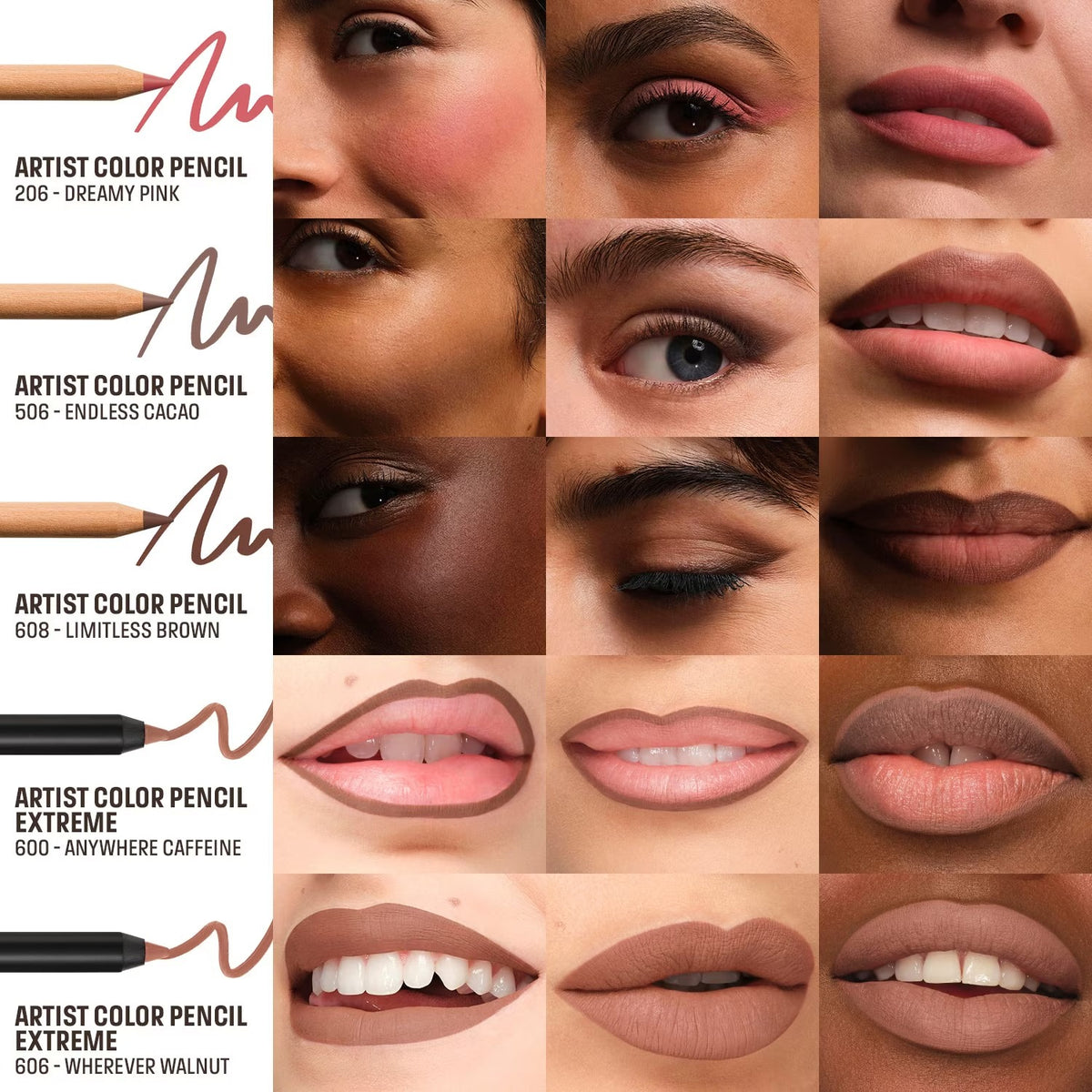 Make Up For Ever Artist Color Pencil Set 5pcs    